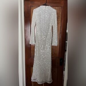 Meshki Silver Long Sleeve Dress